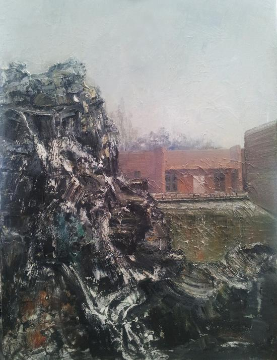 李谦谦 钧乐坊的夏天 2013年作 布面油画 120x90cm