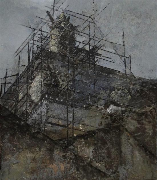 李谦谦 拉萨日记—重构哲蚌 2014年作 150x130cm
