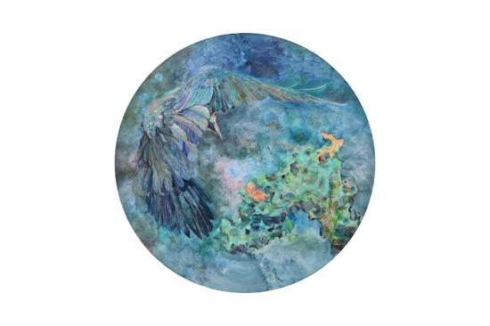 巩固 《其名为鲲之二》 布面油画 直径80cm 2017年