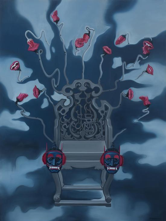 花语No3 布面油画120X160CM The language of flowers No.3 。Oil on canvas.2008