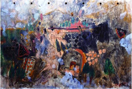 张宁--风景28cmX42cm纸本综合 2017年