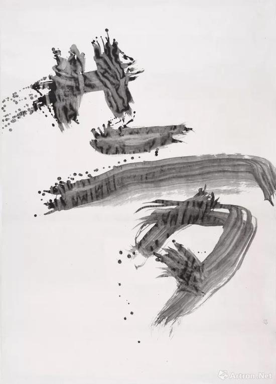《夢》 204×146cm &nbsp;墨 和紙 1968。 1。 8