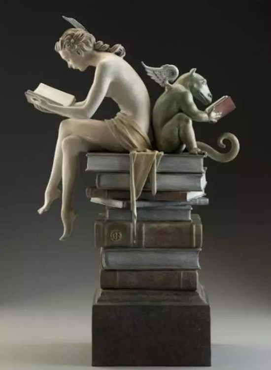 《爱书人的故事》 迈克尔 青铜雕塑 58x20x37 cm 版本:24