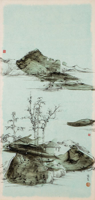 倪瓒 No。 1 33×69cm 2016 水墨综合材料