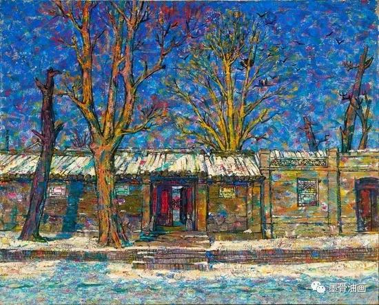 　　京华遗韵系列--正月 80.3cm×100.8cm 油彩·麻布 1989-1990年 李秀实与墨骨油画台湾巡展（2015台湾）