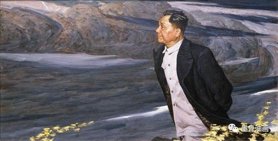 疾风 70cm×140cm 油彩·麻布 1976年 第五届全国美术作品展览（1978） 中国美术馆收藏