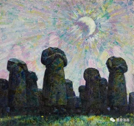 幸存 100cm×94cm 油彩·纤维板 1980年 四人作品联展 （1981）