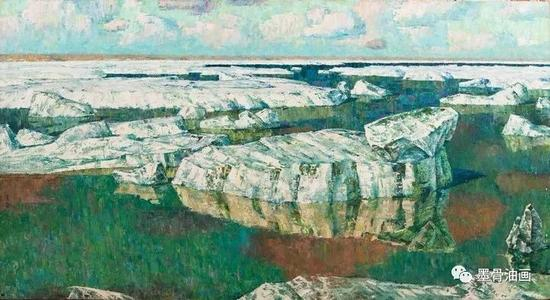 　　过去·现在·未来 100cm×185cm 油彩·麻布 1978年 第六届全国美术作品展览（1984） 中国美术馆收藏