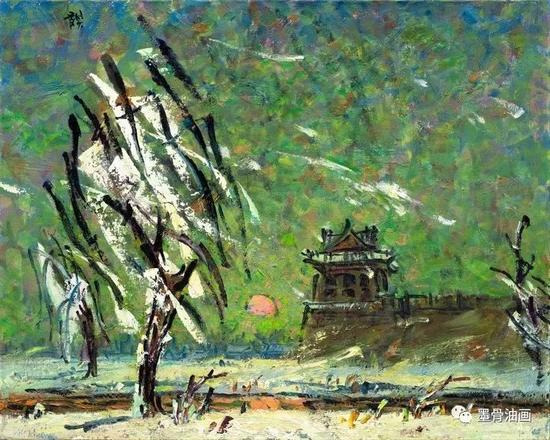 京华遗韵系列--旧岁风雪之二 80.3cm×100.8cm 油彩·麻布 2012年