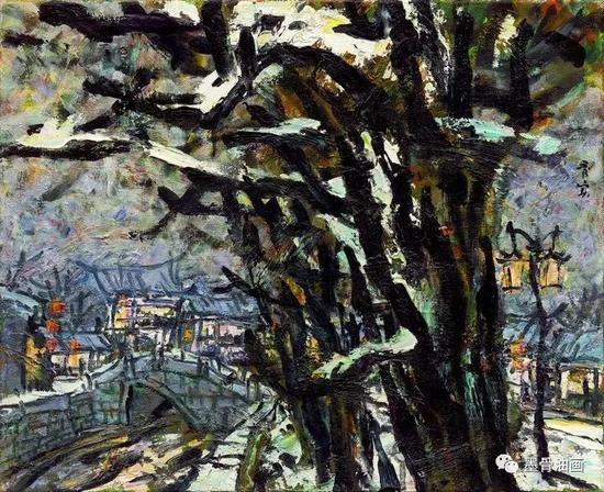 京华遗韵系列--漫步银锭桥 53cm×65cm 油彩·麻布 2010年