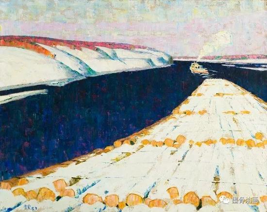 雪霁 73cm×91cm 油彩·麻布 1983年 中国绘画展（1987加拿大）
