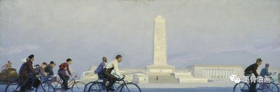 晨 101cm×301cm 油彩·麻布 1961年 第三届全国美术作品展览（1962） 中央美术学院美术馆藏