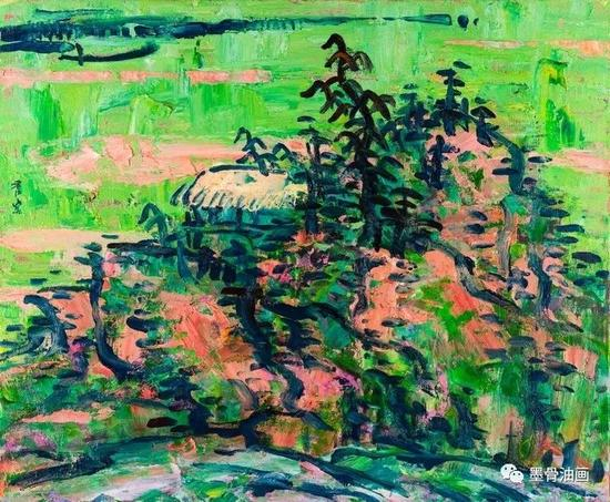 龚贤笔意 61cm×73cm 油彩·麻布 2001年