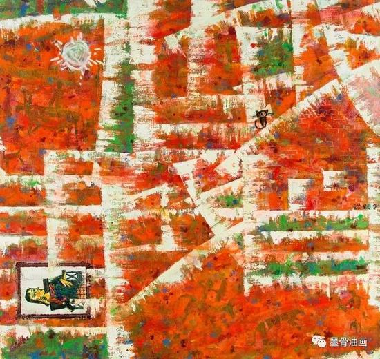 金石梦语之一 121cm×132cm 油彩·麻布 1987年 中国现代油画展（1987美国）