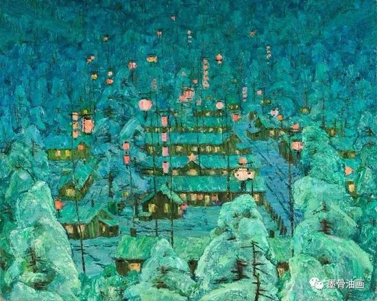 年年有余 73cm×91cm 油彩·麻布 1983年 中国绘画展（1987加拿大）