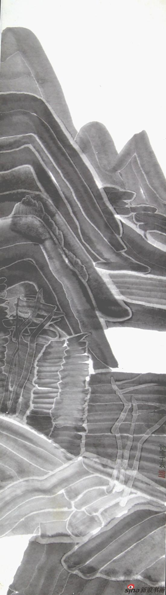 古典山水之三 136x35cm 纸本水墨 2007年