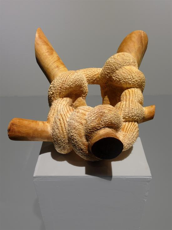 葛平伟《·结·》之十四（单） 30×30×25cm木 2014