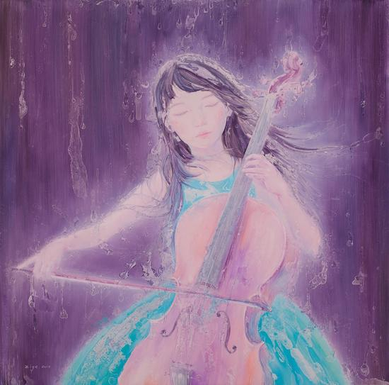 张子叶-会发光·6-200x200cm 油画-2017-四川美术学院