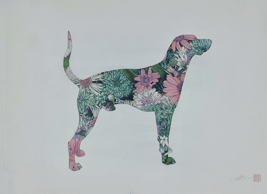 《十二生肖NO.11》80x60cm 工笔重彩 2013年 江衡 原作