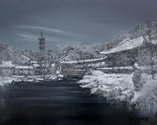 江南-切片系列-96 80x100cm 布面油画 2016