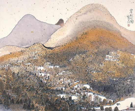 山庄秋忙图 65x53