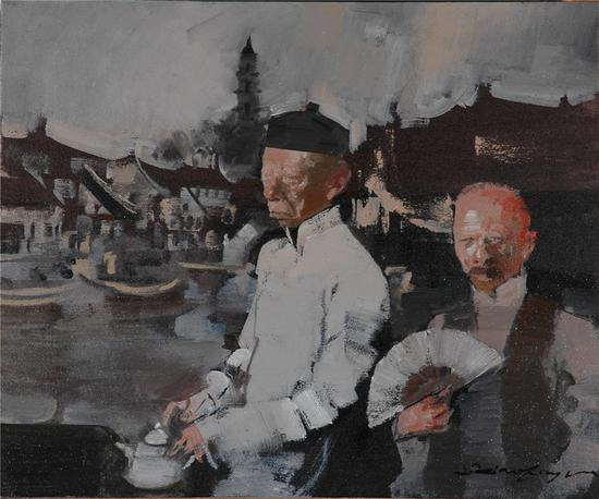 P17俞晓夫50X60古镇旧人