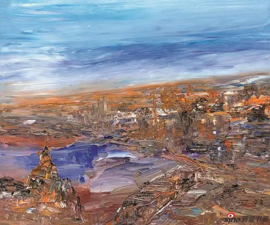 《诗意上海》100x120cm 油画