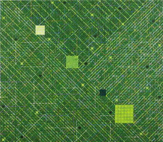 丁乙 十示2010-11Appearance of Crosses2010-11 140×160cm 布面综合 2010