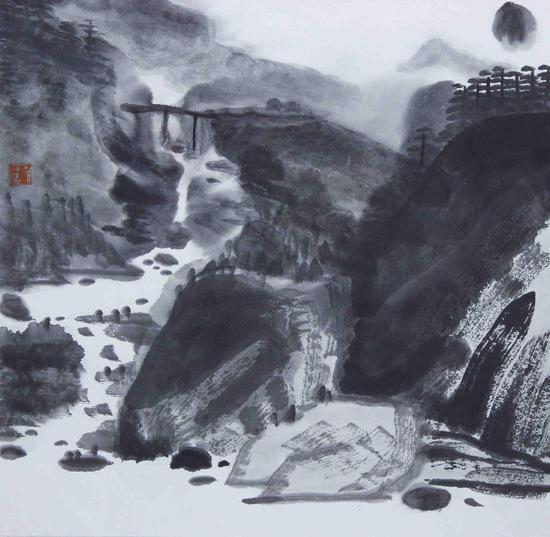 郑文《溪流》2018年