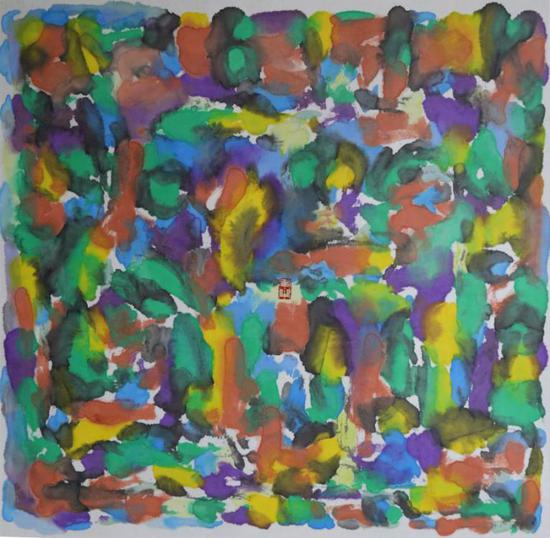 南巢 桔子园 纸本丙烯 62×62cm 2017