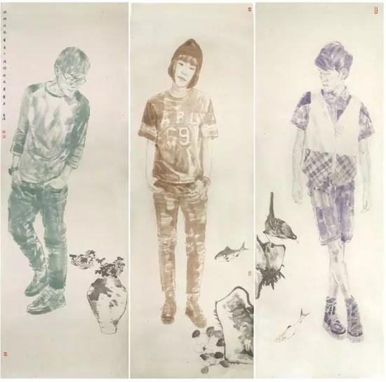 《他们终究会长大，我们终究会变老》 197cm×194cm 2014年