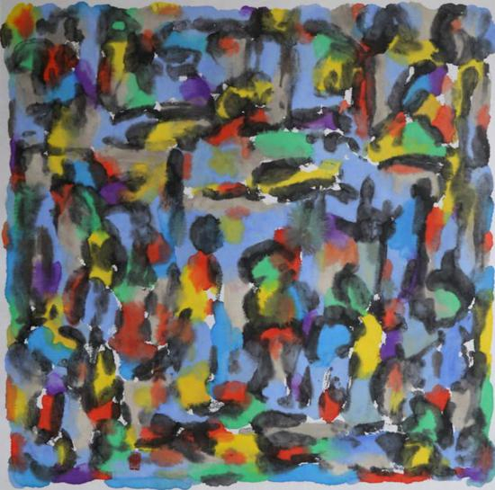 南巢 对面的和平饭店 纸本丙烯65×68cm 2017