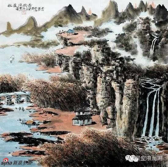 《秋芦渔歌图》，69cmX69cm，2006年，黄廷海作