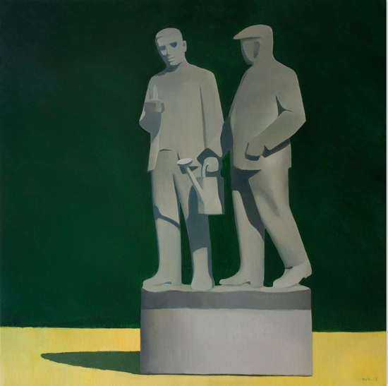 两个的童话家150x150cm 布面油画 2015