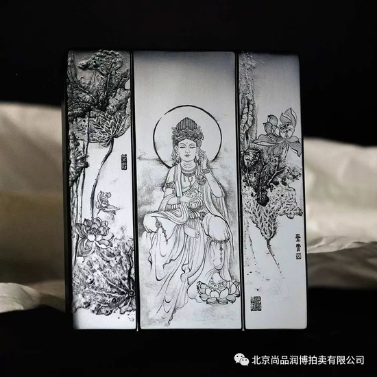 02965号拍品 胡玮 新疆和田玉黑青佛说吉祥经 　　RMB：120000-150000