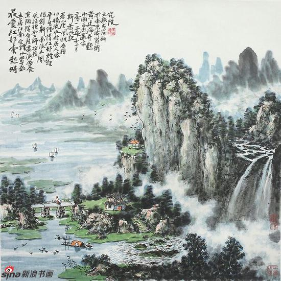 《最爱江邨云起时》，69cmx69cm，2013年，黄廷海作