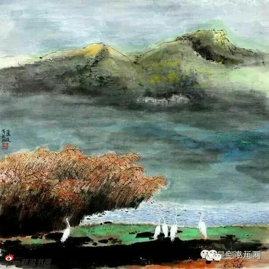 《芦夜》，69cmX69cm，1999年，黄廷海作