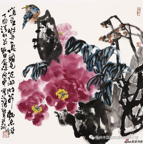 牡丹图 70X70cm