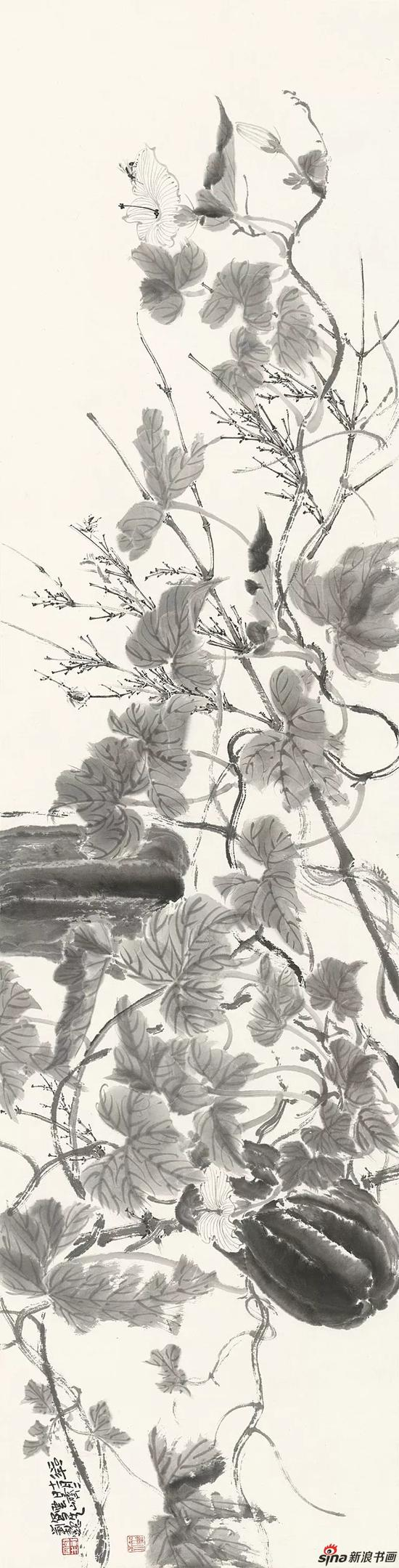 [横屏欣赏] 齐云•杂花系列之十六 35×139cm 2018年 纸本