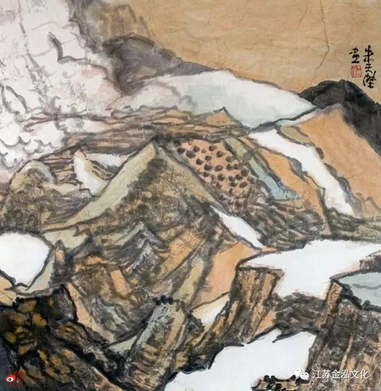 《山魂》 68cm×68cm _朱天杰