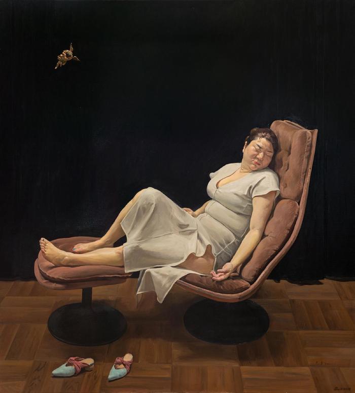 《杨天真的梦》,布面油画,220 × 200 cm,2022