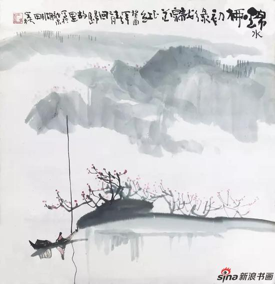 邱笑秋彩墨画作品