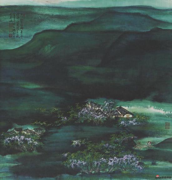 陈佩秋《花树春风又一年》镜心