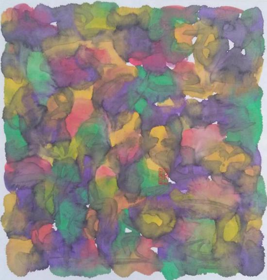 南巢 夜路 纸本丙烯 40×38cm 2018&nbsp;