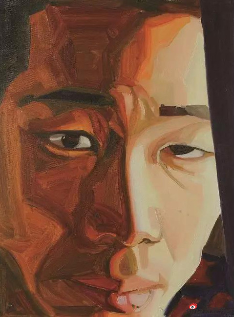 《李老储 》 40×30cm 油画 