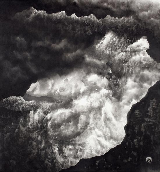 姬子作品 混元系列之四， 90×96cm，纸本水墨，2010