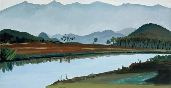 姚奎 桂林龙胜 28x54cm