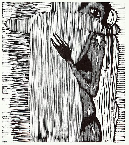 姜淼 拥，20x20cm，2003