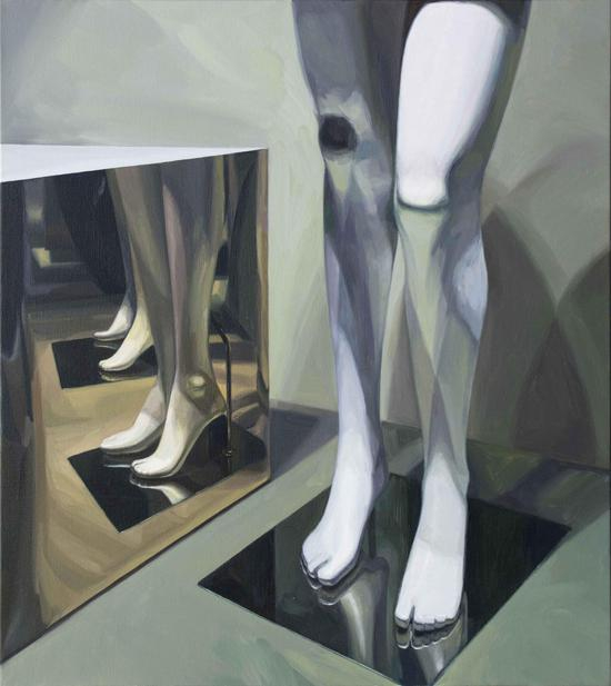 《自恋》布面油画 90x80cm 2018