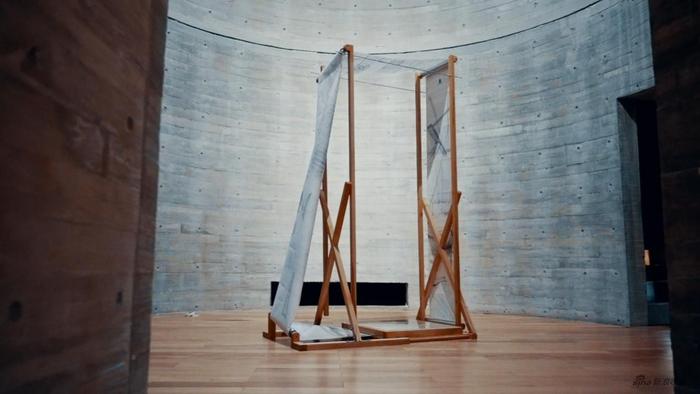 田丹妮《深度:无尽 INFINITE DEPTH》建筑图互动装置,综合材料,2019 年